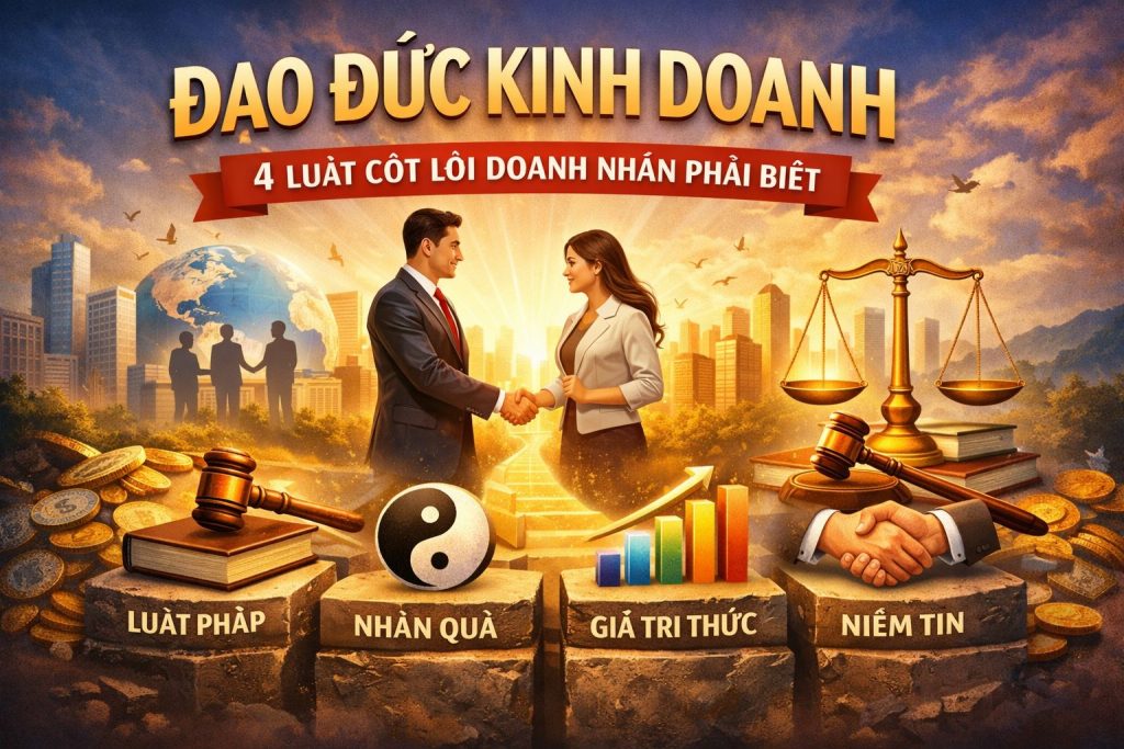 Đạo đức kinh doanh là nền tảng tạo niềm tin, giá trị thực và lợi thế cạnh tranh bền vững. Khám phá 4 luật cốt lõi giúp doanh nghiệp phát triển lâu dài.